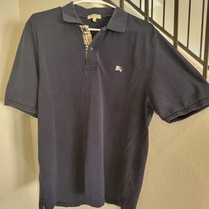 Authentic Burberry Men's Navy Polo Shirt. XL.